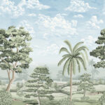 Daisy Bennet - Greenbriar Trees and Plants Wallpaper Mural - Green, Blue - Wallquest - DB51402M