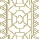 Daisy Bennet - Ling Geometric Lattice Wallpaper - Beige - Wallquest - DB51703