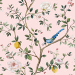 Daisy Bennet - Blossom Citrus Floral Wallpaper - Blush, Multi - Wallquest - DB51801