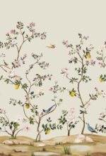 Daisy Bennet - Blossom Birds, Fruit, Floral Wallpaper Mural - Natural - Wallquest - DB52930M