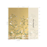 Daisy Bennet - Blossom Gold Leaf Wallpaper Mural - Gold - Wallquest - DB53232M - Image 5