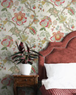 French Country Bernadette Jacobean Wallpaper - Pomme, Multi - Seabrook - Wallquest - FC60404 - Image 4