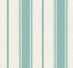 French Country Eliott Stripe Wallpaper - Lucia Teal - Seabrook - Wallquest - FC61514 - Image 3