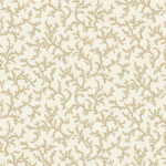 French Country Corail Small Allover Coral Monochromatic Wallpaper - Baked Cumin, Brown - Wallquest - FC62106