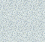 French Country Cossette Small Allover Leaves on Vines Wallpaper - Blue Heather - Wallquest - FC62202