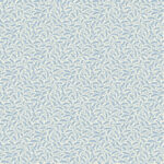 French Country Cossette Small Allover Leaves on Vines Wallpaper - Blue Heather - Wallquest - FC62202