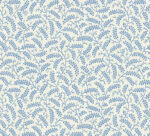 French Country Cossette Small Allover Leaves on Vines Wallpaper - Blue Heather - Wallquest - FC62202 - Image 3