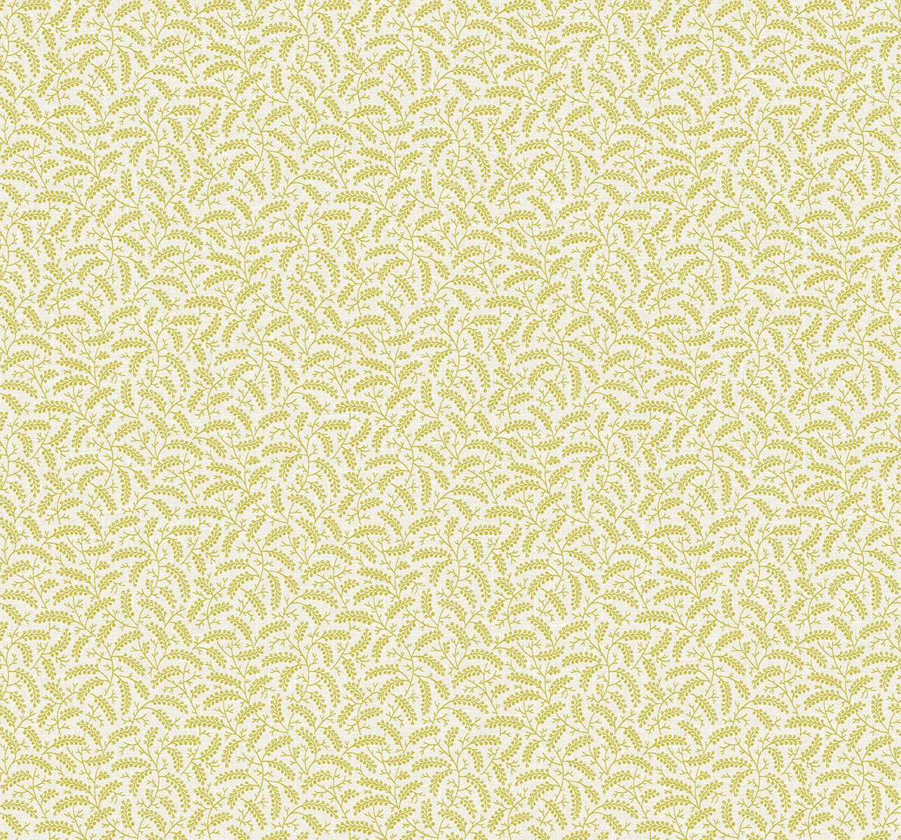 FC62203 French Country Cossette Small Allover Leaves on Vines Wallpaper - Freedom Trail, Yellow - Wallquest - FC62203 - Image 1