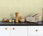 French Country Cossette Small Allover Leaves on Vines Wallpaper - Freedom Trail, Yellow - Wallquest - FC62203 - Image 4