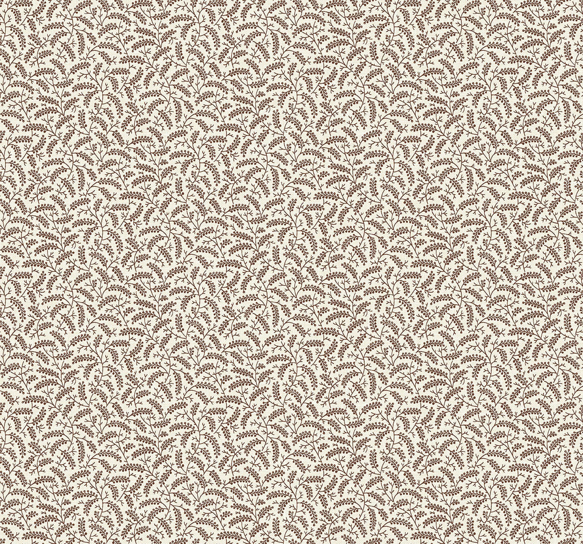 FC62206 French Country Cossette Small Allover Leaves on Vines Wallpaper - North Creek Brown - Wallquest - FC62206 - Image 1