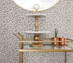 French Country Cossette Small Allover Leaves on Vines Wallpaper - North Creek Brown - Wallquest - FC62206 - Image 4
