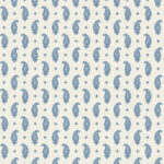French Country Maia Monochromatic Small Paisley Wallpaper - Hudson Bay, Blue - Wallquest - FC62412
