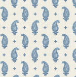 French Country Maia Monochromatic Small Paisley Wallpaper - Hudson Bay, Blue - Wallquest - FC62412 - Image 3