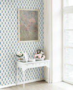 French Country Maia Monochromatic Small Paisley Wallpaper - Hudson Bay, Blue - Wallquest - FC62412 - Image 5