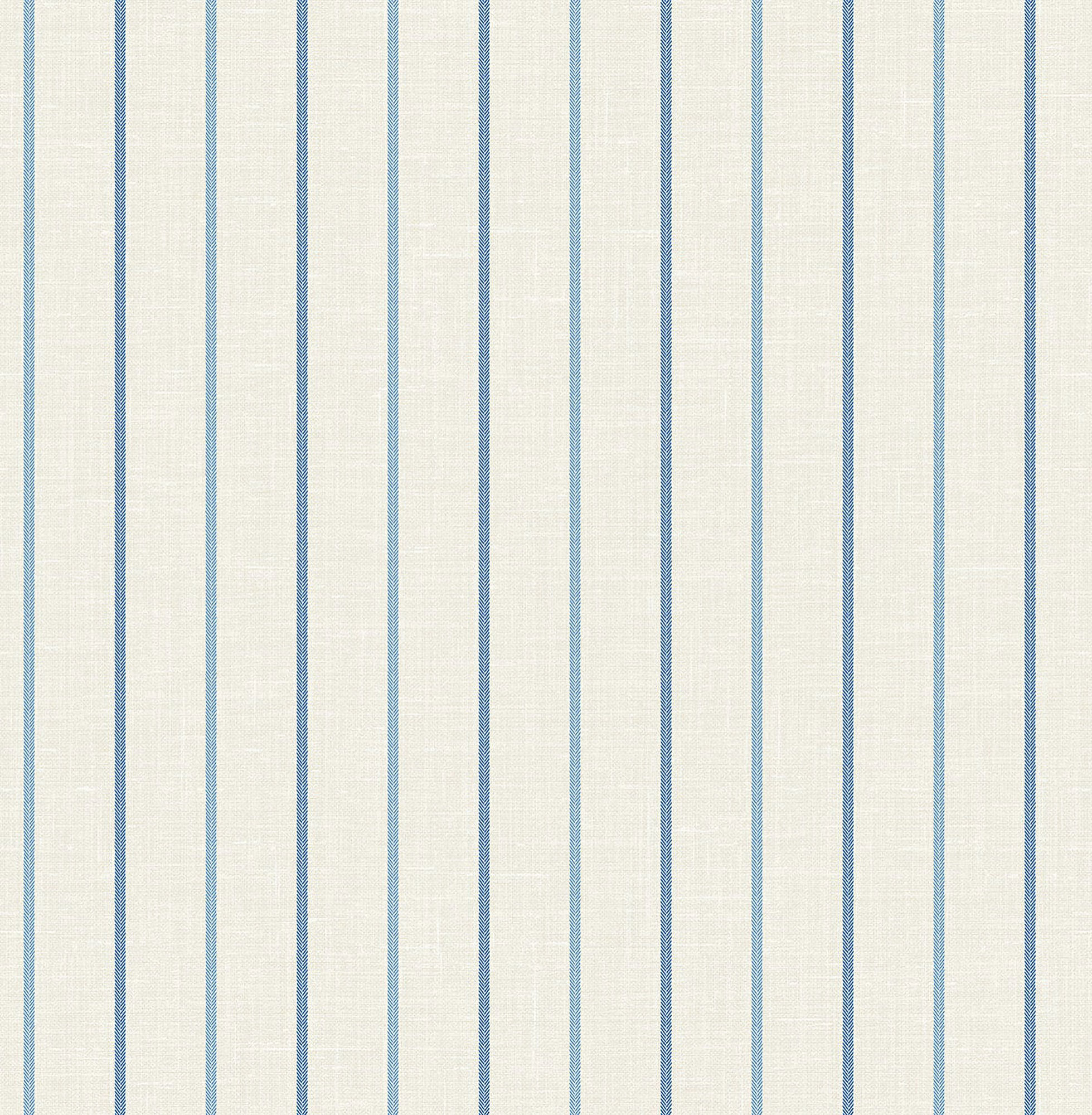 FC62502 French Country Andree Small Stripes Wallpaper - Bedford Blue - Wallquest - FC62502 - Image 1