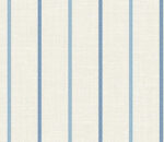 French Country Andree Small Stripes Wallpaper - Bedford Blue - Wallquest - FC62502 - Image 3