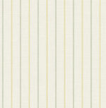 French Country Andree Small Stripes Wallpaper - Early Spring, Green, Yellow - Wallquest - FC62504