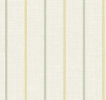 French Country Andree Small Stripes Wallpaper - Early Spring, Green, Yellow - Wallquest - FC62504 - Image 3