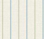 French Country Andree Small Stripes Wallpaper - Blue Grass - Wallquest - FC62512 - Image 3