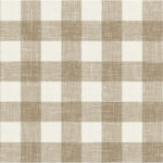 French Country Bebe Linen Plaid Fabric - Oakwood - Wallquest - FC62906F -  per Yard
