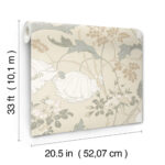 Gwendolyn Art Nouveau Style Wallpaper - Ivory, Gray - York - MF4753 - Image 5