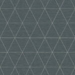 Ridge Triangles Geometric Wallpaper - Reservoir, Dark Gray - York - OM3611