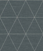 Ridge Triangles Geometric Wallpaper - Reservoir, Dark Gray - York - OM3611 - Image 3