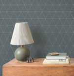 Ridge Triangles Geometric Wallpaper - Reservoir, Dark Gray - York - OM3611 - Image 4