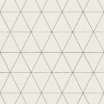 Ridge Triangles Geometric Wallpaper - White, Black - York - OM3615