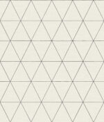 Ridge Triangles Geometric Wallpaper - White, Black - York - OM3615