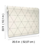 Ridge Triangles Geometric Wallpaper - White, Black - York - OM3615 - Image 5