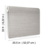Washed Linen Solid Texture Wallpaper - Gravel - York - OM3664 - Image 5
