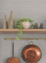 Washed Linen Solid Texture Wallpaper - Gravel - York - OM3664 - Image 4