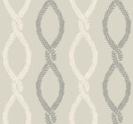 Antonina Vella - Laureate Vine Leaves Trellis Wallpaper - Grey - York - VP1323