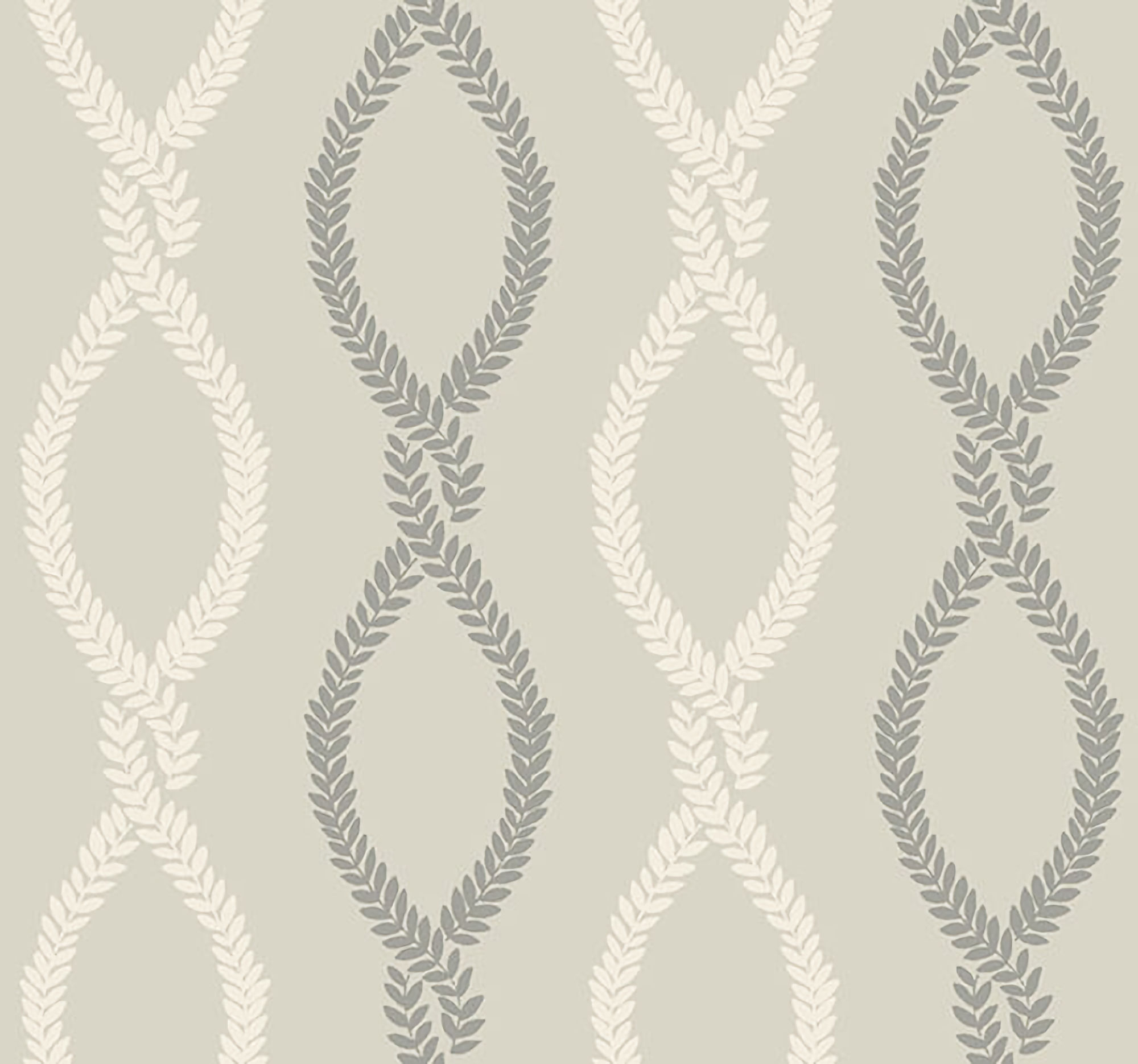 VP1323 Antonina Vella - Laureate Vine Leaves Trellis Wallpaper - Grey - York - VP1323 - Image 1