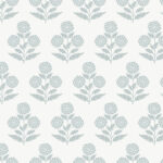 Antonina Vella - Souci Marigolds Floral Wallpaper - Light Blue - York - VP1431