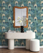 Heritage Tales - Esselle Exotic Pavilion  Wallpaper  - Navy, Multi  - Seabrook - Wallquest - 100014EH - Image 4