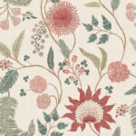 Heritage Tales - Esselle Fable Trail Bohemian Floral  Wallpaper  - Linen, Raspberry, Multi  - Seabrook - Wallquest - 100016EH