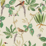 Heritage Tales - Esselle Hill Top Garden Wallpaper  - Cotton, Green  - Seabrook - Wallquest - 100028EH