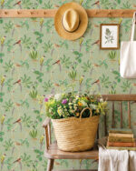 Heritage Tales - Esselle Hill Top Garden Wallpaper  - Sage Green  - Seabrook - Wallquest - 100029EH - Image 4