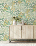 Heritage Tales - Esselle Kirra Leaf Floral Wallpaper  - Citrus, Green  - Seabrook - Wallquest - 100031EH - Image 4