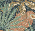 Heritage Tales - Esselle Kirra Leaf Floral Wallpaper  - Navy, Spice  - Seabrook - Wallquest - 100032EH - Image 3