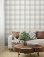 Modern Farmhouse - Thorpe Plaid  Wallpaper  - Light Grey  - Chesapeake - York - 4199-83422 - Image 5