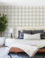 Modern Farmhouse - Thorpe Plaid  Wallpaper  - Light Grey  - Chesapeake - York - 4199-83422 - Image 4