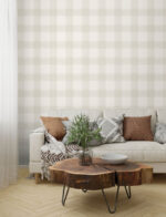 Modern Farmhouse - Thorpe Plaid  Wallpaper  - Dove  - Chesapeake - York - 4199-83555 - Image 5