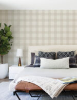 Modern Farmhouse - Thorpe Plaid  Wallpaper  - Dove  - Chesapeake - York - 4199-83555 - Image 4