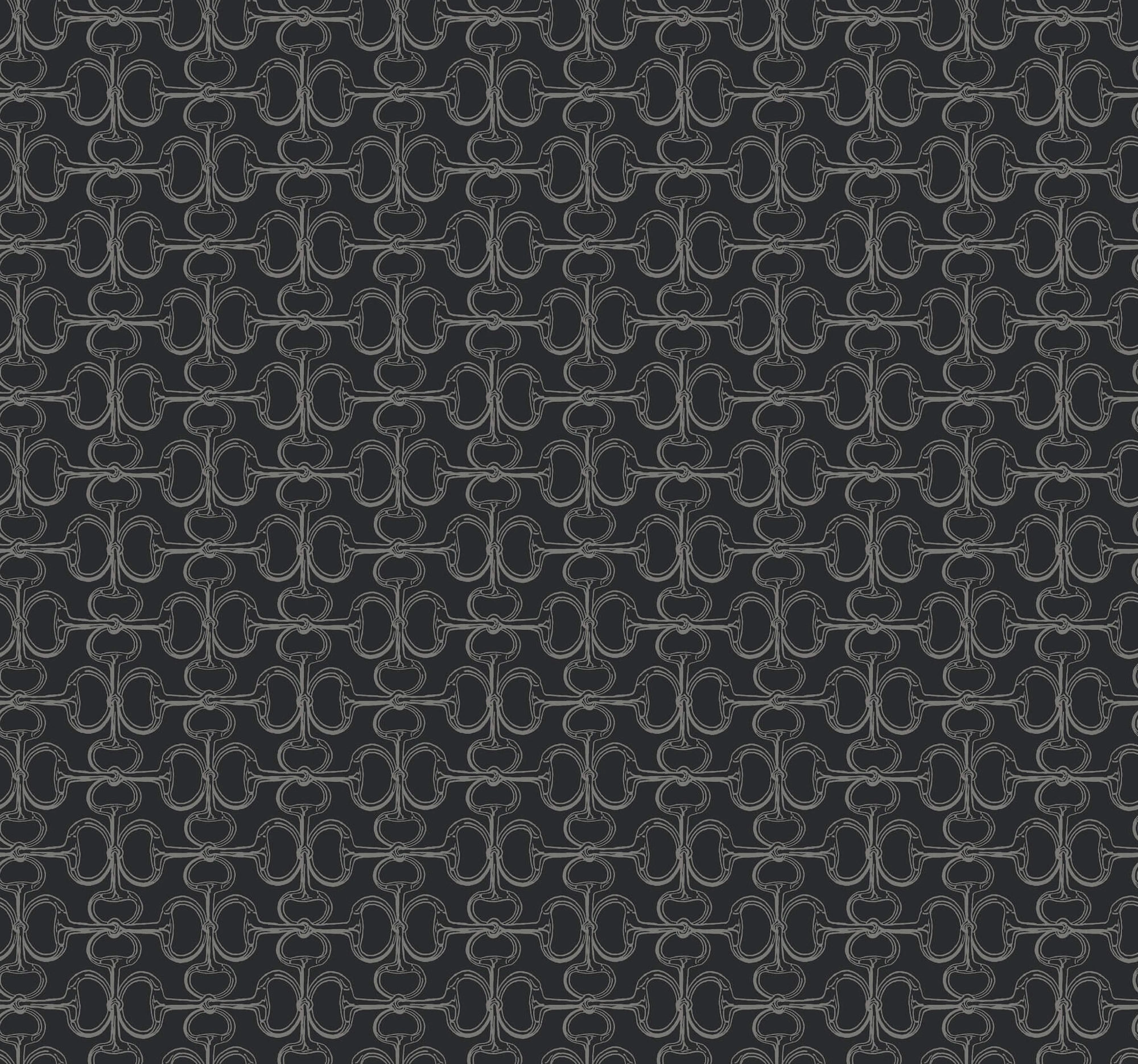 4211-83510 Ronald Redding Private Reserve - Polo Horse Bits Wallpaper - Black - York - 4211-83510 - Image 1