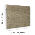 Candice Olson Luminous - High Performance -  Faux Stacked Bamboo  Grasscloth Wallpaper - Chestnut - York - COD0634N - Image 6