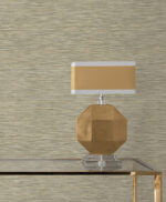 Candice Olson Luminous - High Performance -  Faux Stacked Bamboo  Grasscloth Wallpaper - Moss - York - COD0637N - Image 4