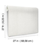 Candice Olson Luminous - High Performance -  Loominosity Solid Faux Linen Wallpaper - White - York - COD0647N - Image 6